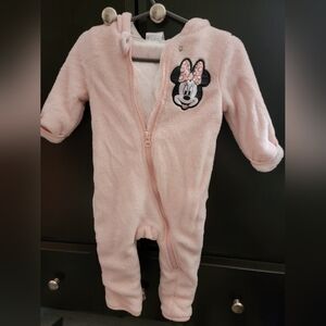 Baby girl Minnie mouse pink bodysuit 12 months